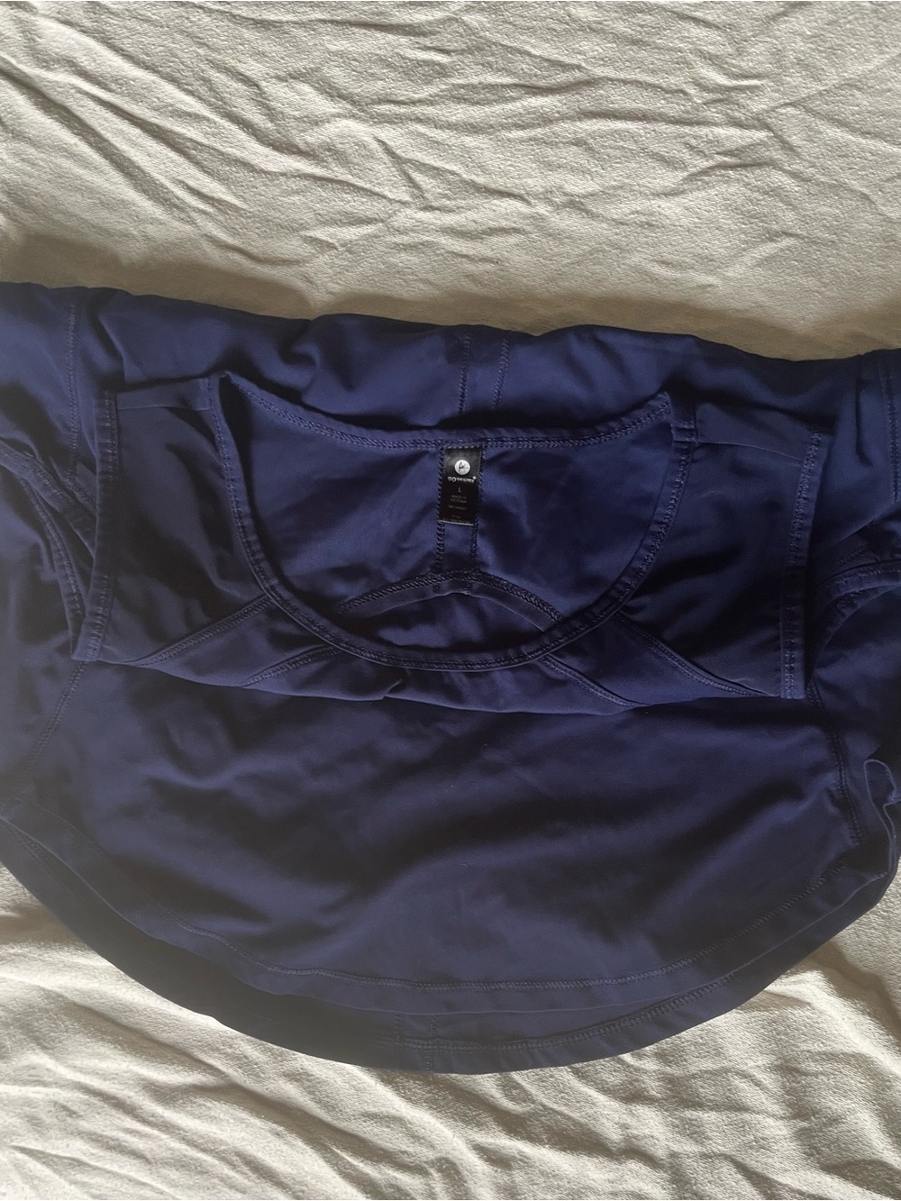 90 Degree By Reflex Navy Blue Athletic Performance Top